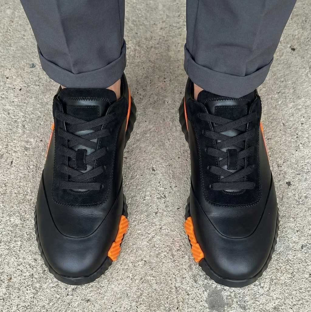 Hermès Bouncing Sneaker Black Orange